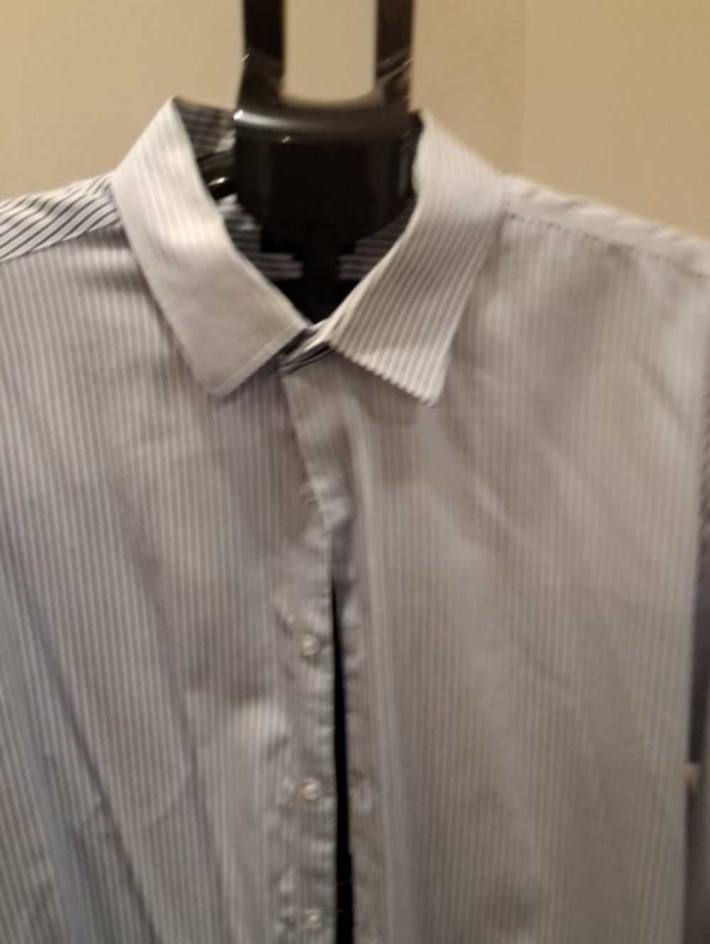 Men's Classic Blue Pinstripe Button-Down Shirt
